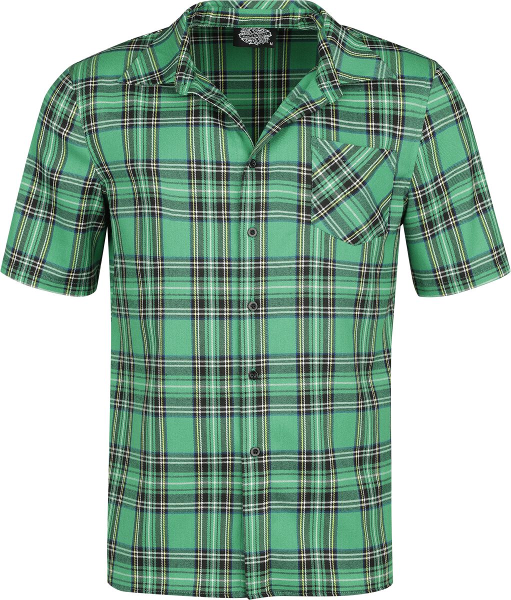 H&R London Kurzarmhemd - Green Shirt - S bis XXL - für Männer - Größe M - grün von H&R London