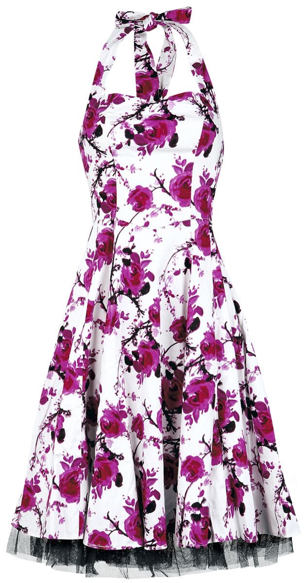 H&R London Pink Floral Dress Mittellanges Kleid weiß pink in L von H&R London