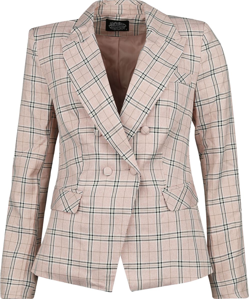 H&R London - Rockabilly Blazer - Aredhel Blazar - XS bis XXL - für Damen - Größe L - rosa von H&R London