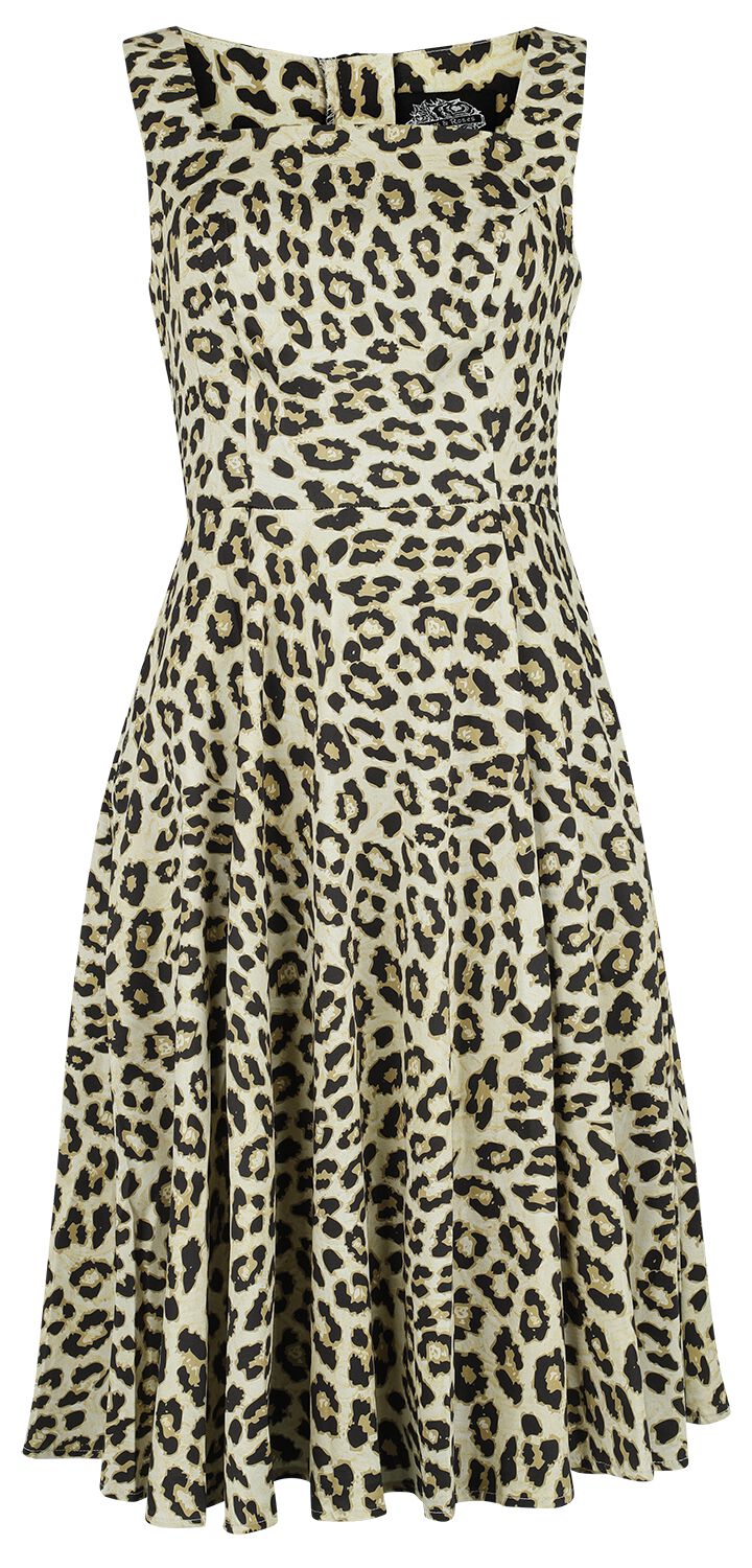 H&R London - Rockabilly Kleid knielang - Aubrey Swing Dress - XS bis XXL - für Damen - Größe M - braun von H&R London