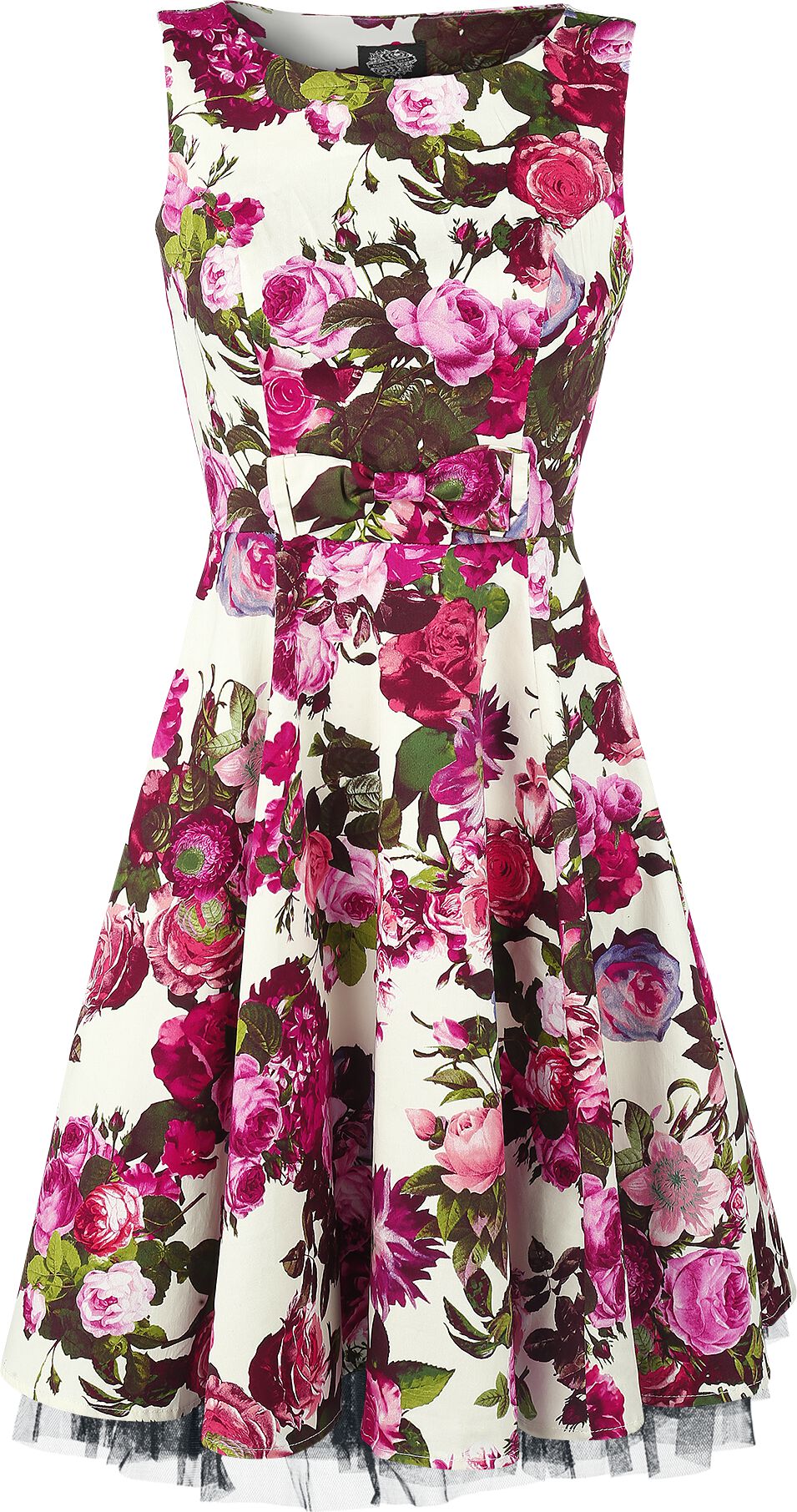 H&R London - Rockabilly Kleid knielang - Audrey 50's - XS bis 6XL - für Damen - Größe XS - multicolor von H&R London