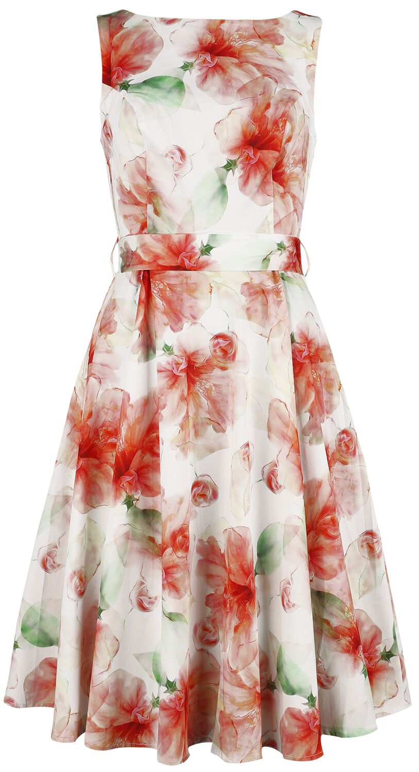 H&R London - Rockabilly Kleid knielang - Ayla Floral Swing Dress - XS bis 4XL - für Damen - Größe XXL - multicolor von H&R London