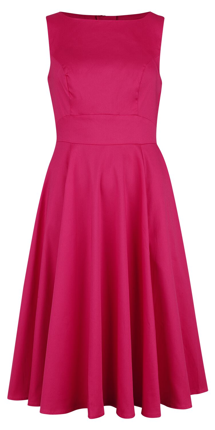 H&R London - Rockabilly Kleid knielang - Ravishing Swing Dress - XS bis 4XL - für Damen - Größe 3XL - pink von H&R London