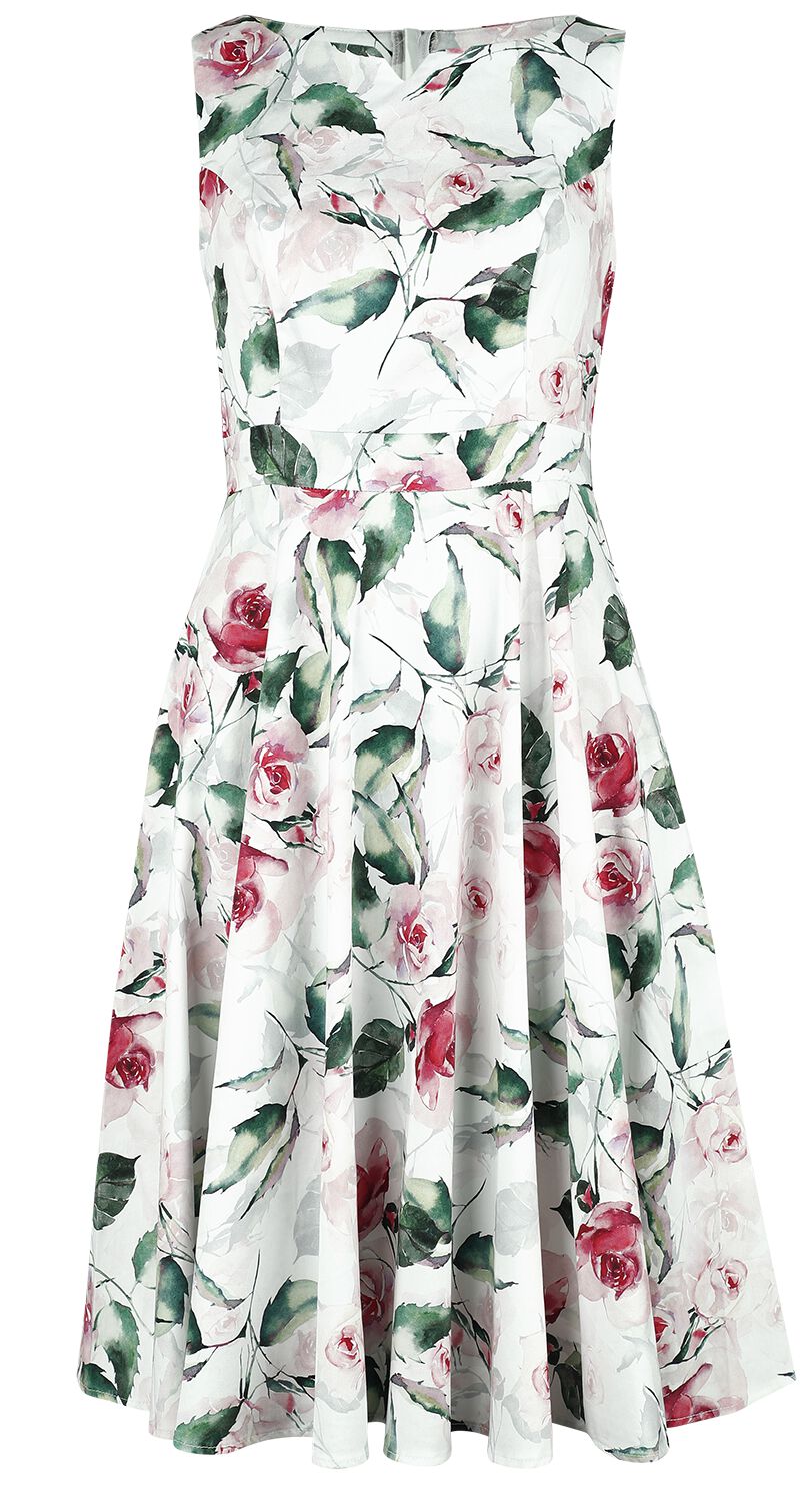 H&R London - Rockabilly Kleid knielang - Summer Floral Swing Dress - XS bis 4XL - für Damen - Größe L - multicolor von H&R London