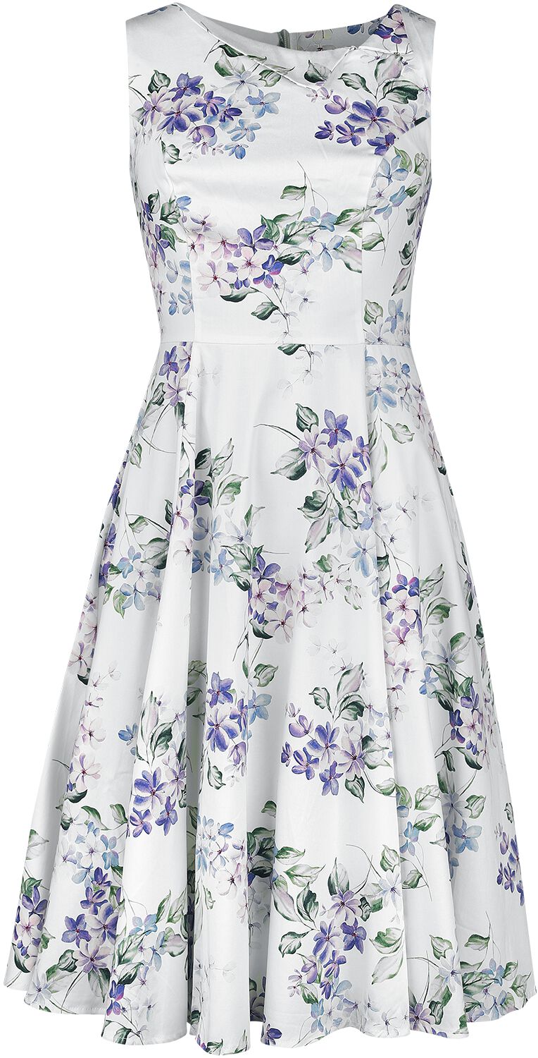 H&R London - Rockabilly Kleid knielang - Tasha Floral Swing Dress - XS bis 4XL - für Damen - Größe M - multicolor von H&R London