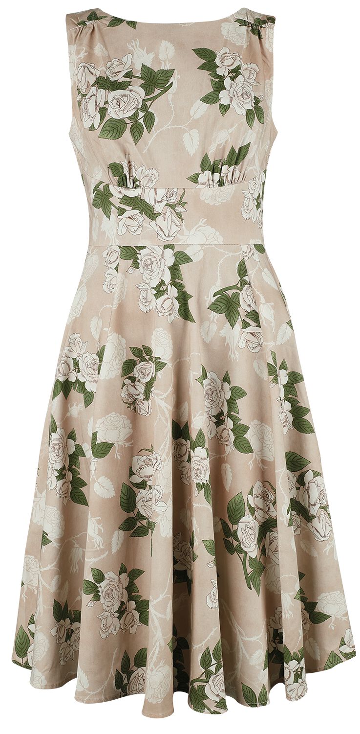 H&R London - Rockabilly Kleid knielang - Viola Floral Swing Dress - XS bis 4XL - für Damen - Größe M - multicolor von H&R London