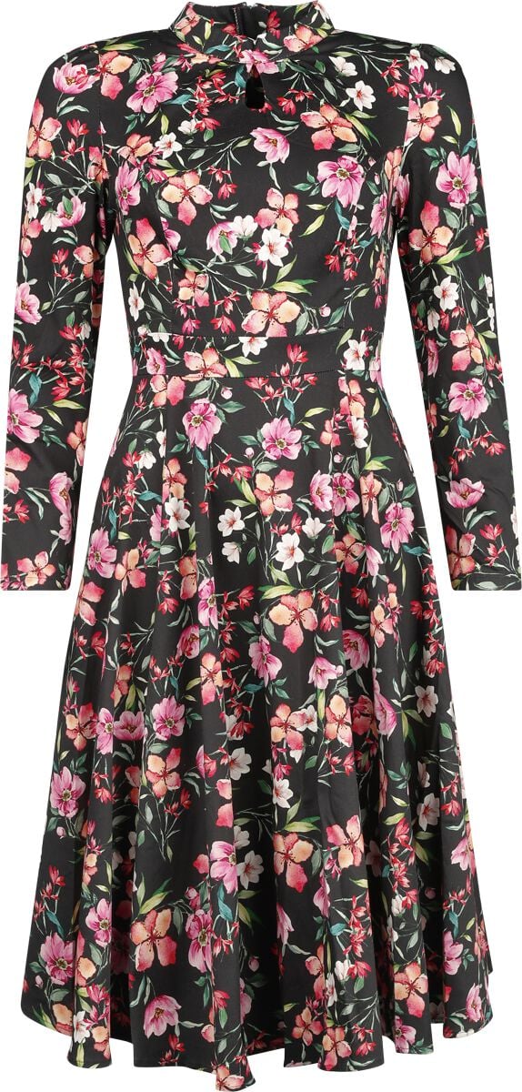 H&R London - Rockabilly Kleid knielang - XS bis 4XL - für Damen - Größe 3XL - multicolor von H&R London