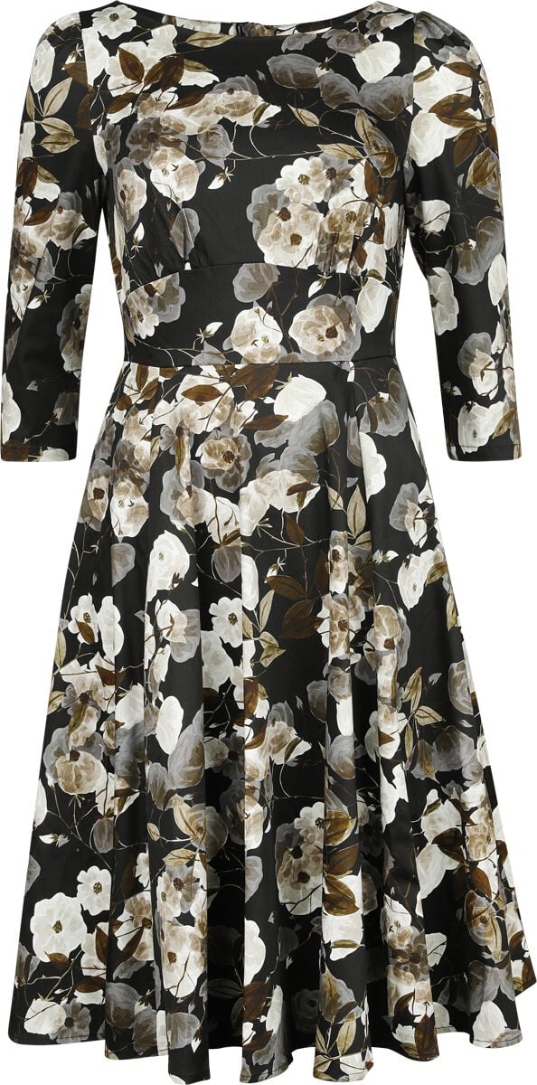 H&R London - Rockabilly Kleid knielang - XS bis 4XL - für Damen - Größe M - multicolor von H&R London