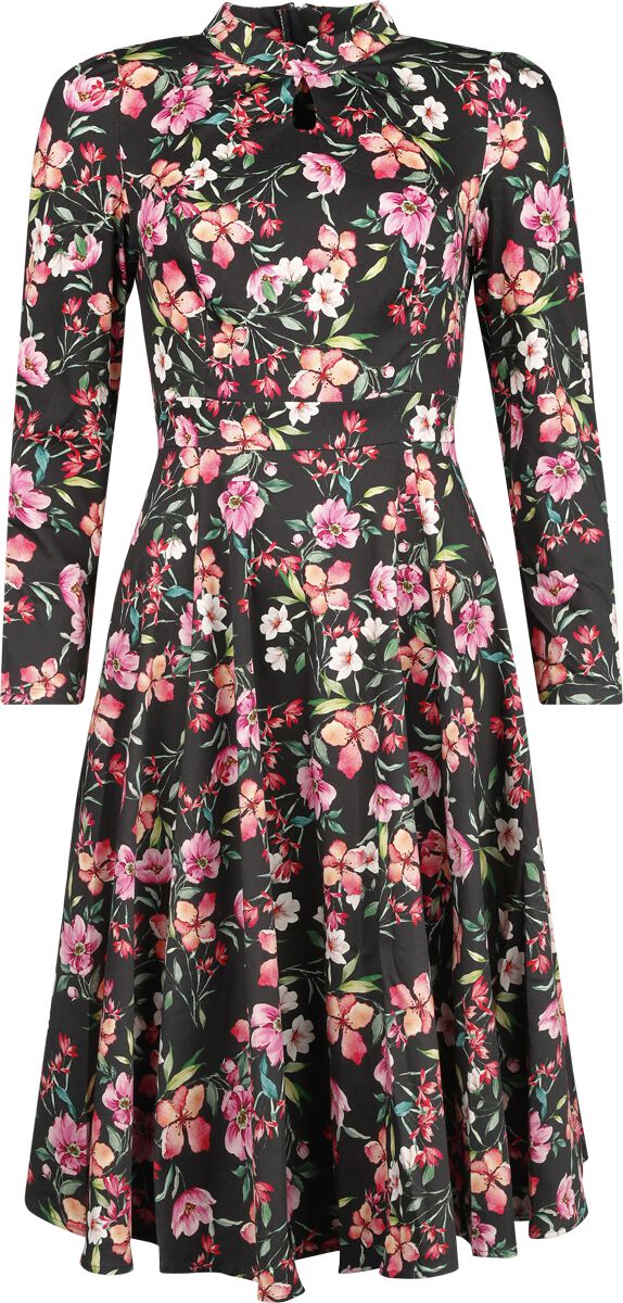 H&R London - Rockabilly Kleid knielang - XS bis 4XL - für Damen - Größe M - multicolor von H&R London