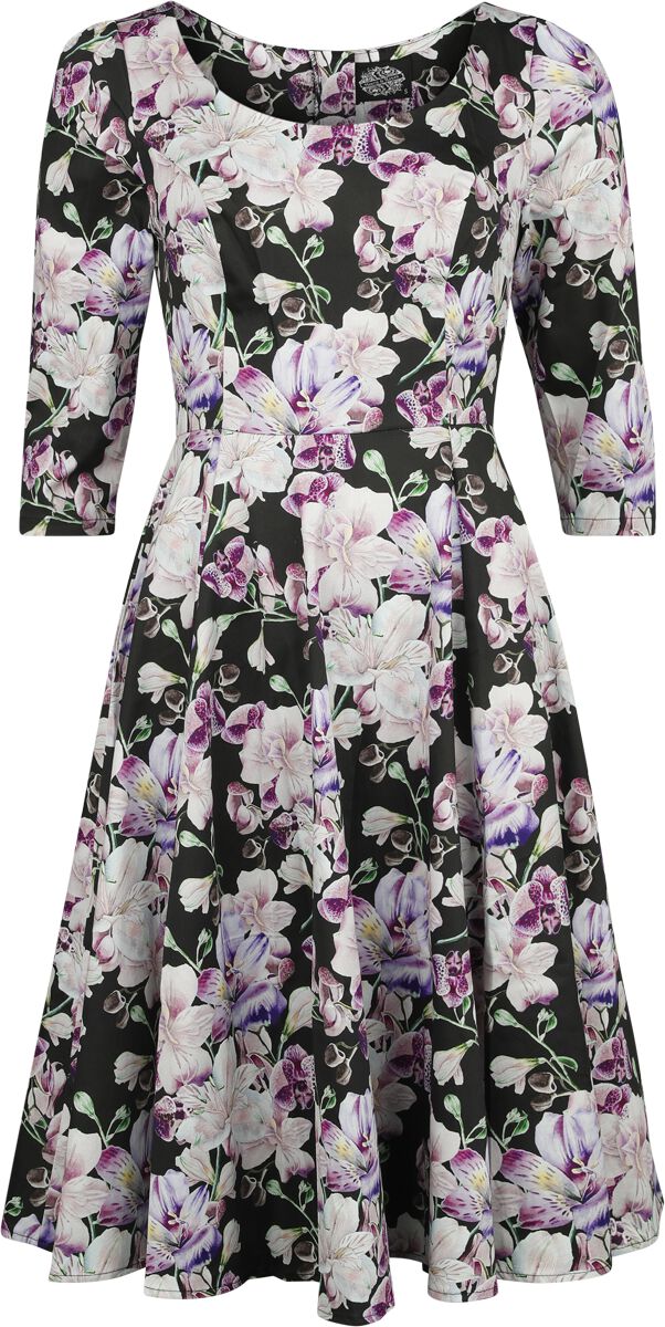 H&R London - Rockabilly Kleid knielang - XS bis 4XL - für Damen - Größe S - multicolor von H&R London