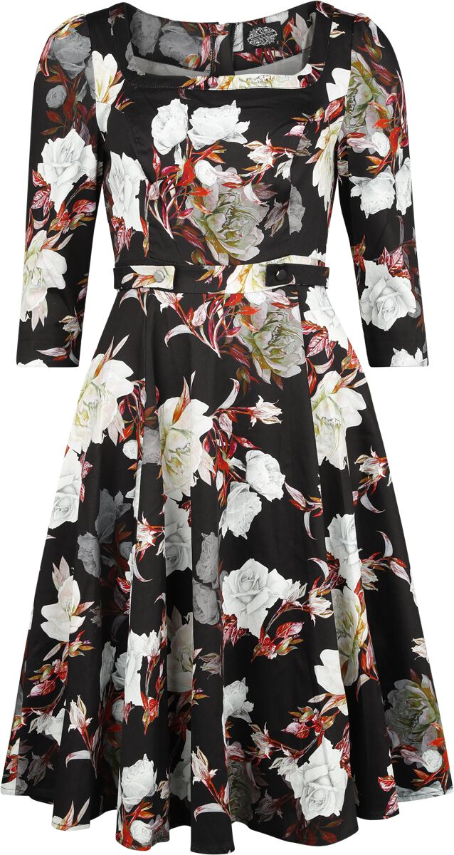 H&R London - Rockabilly Kleid knielang - XS bis 4XL - für Damen - Größe S - multicolor von H&R London