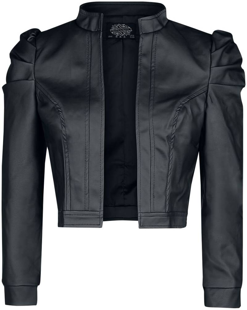 H&R London Serena Jacket Kunstlederjacke schwarz in XL von H&R London