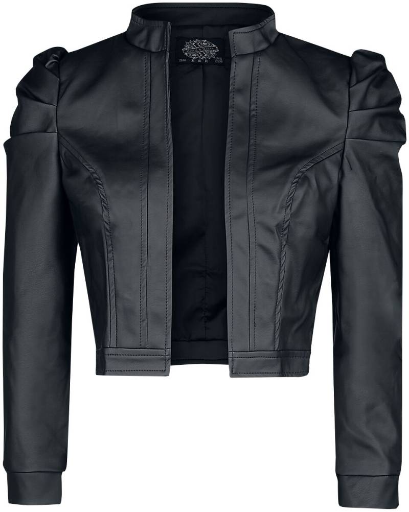 H&R London Serena Jacket Kunstlederjacke schwarz in XXL von H&R London