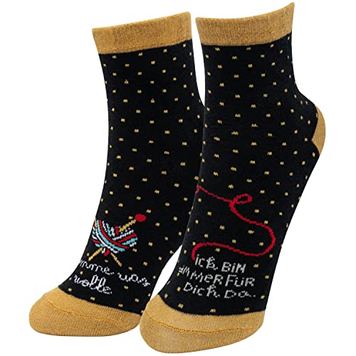 H:)PPY life Damen happy goochelsokken Socken, Schwarz, 36-40 EU von H:)PPY life
