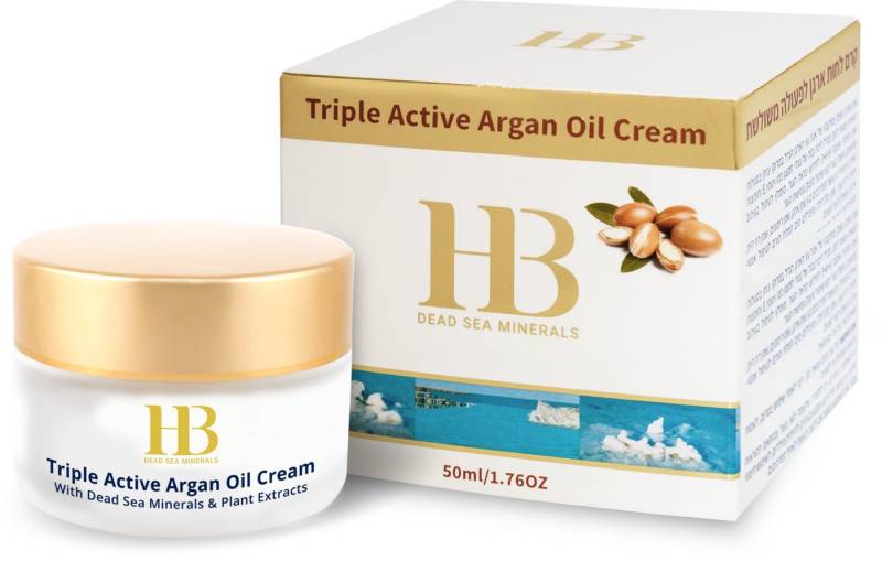 H.B. Dead Sea Minerals Anti-Aging-Creme Health&Beauty Triple Active Arganöl-Creme Anti-Aging 50ml von H.B. Dead Sea Minerals