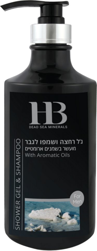 H.B. Dead Sea Minerals Duschgel Health&Beauty Männer Duschgel & Shampoo Totes Meer 780 ml, Mit Totes-Meer-Mineralien, Aloe Vera & Kamille, Arganöl & Sheabutter von H.B. Dead Sea Minerals