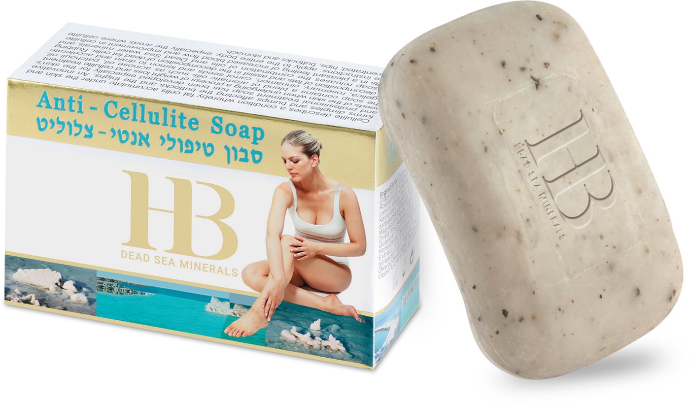 H.B. Dead Sea Minerals Feste Duschseife Health&Beauty Anti-Cellulite Seife mit Totes-Meer-Mineralien 115 g, Mit ätherischen Ölen von H.B. Dead Sea Minerals