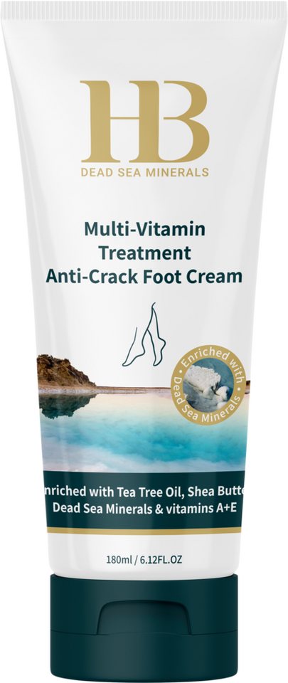 H.B. Dead Sea Minerals Fußcreme Health&Beauty Multi-Vitamin Anti-Riss Fußcreme 180ml von H.B. Dead Sea Minerals