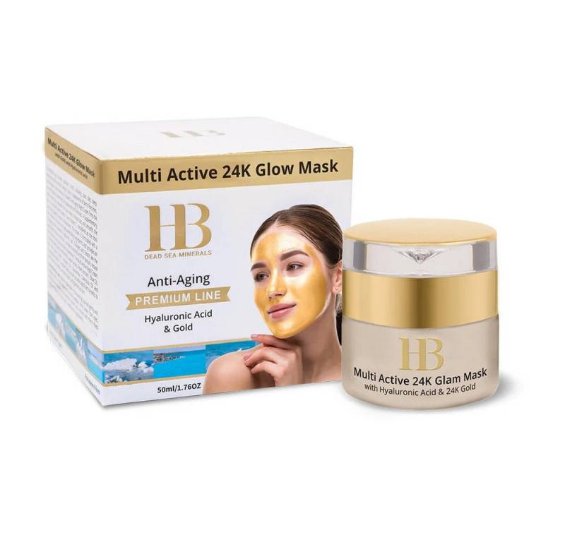 H.B. Dead Sea Minerals Gesichtsmaske Health&Beauty 24K Gold Gesichtsmaske Totes Meer Mineralien 50ml von H.B. Dead Sea Minerals