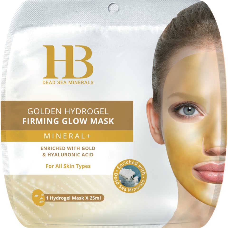 H.B. Dead Sea Minerals Gesichtsmaske Health&Beauty Hydrogel Gold Tuchmaske – Totes Meer & Hyaluron 1 Stück von H.B. Dead Sea Minerals