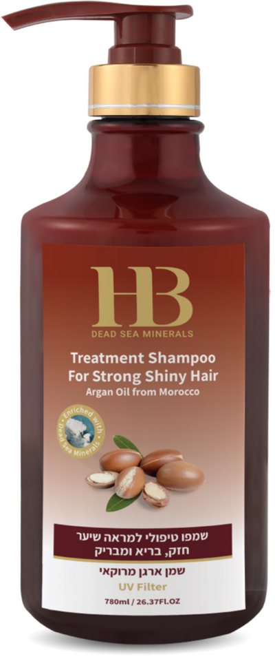 H.B. Dead Sea Minerals Haarshampoo Health&Beauty Arganöl Behandlungsshampoo Totes Meer 780 ml, Mit Totes-Meer-Mineralien, marokkanischem Arganöl von H.B. Dead Sea Minerals