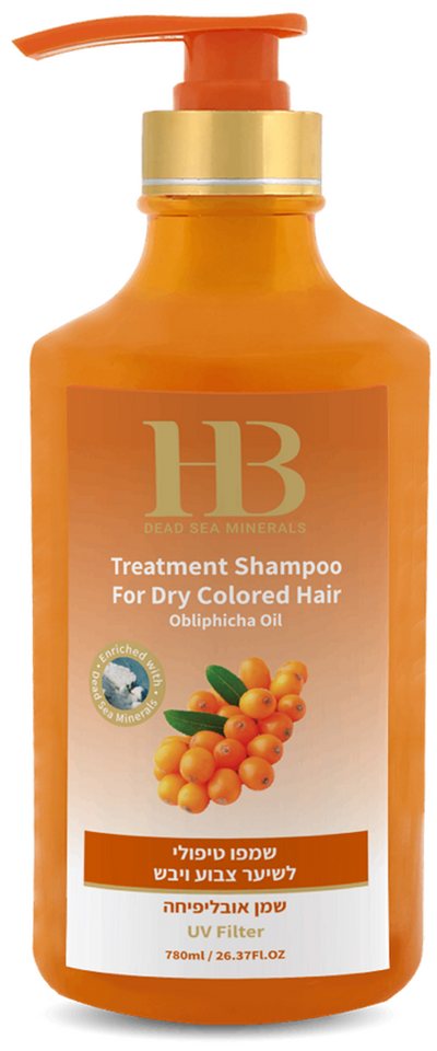 H.B. Dead Sea Minerals Haarshampoo Health&Beauty Behandlungsshampoo Obliphicha (Sanddorn), 780 ml von H.B. Dead Sea Minerals