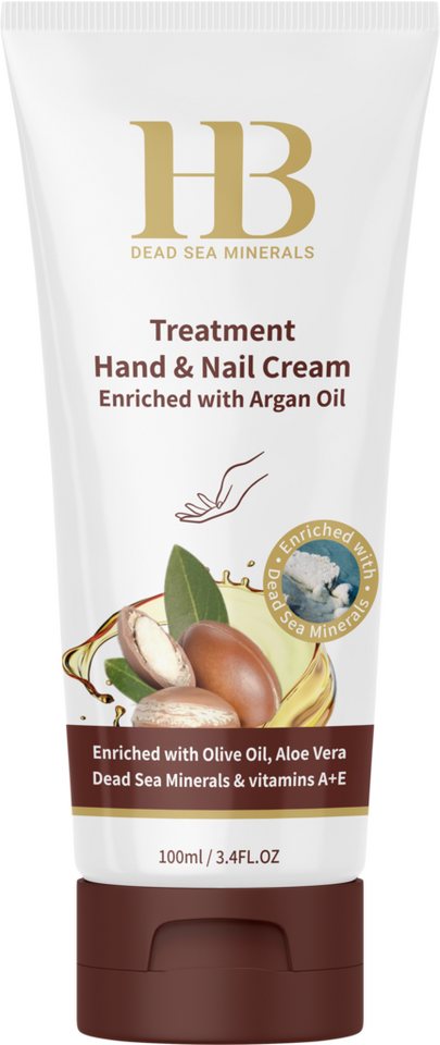 H.B. Dead Sea Minerals Handcreme Health&Beauty Hand & Nagelcreme Arganöl Pflegecreme 100ml von H.B. Dead Sea Minerals