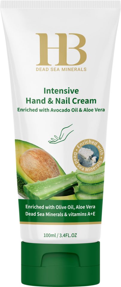 H.B. Dead Sea Minerals Handcreme Health&Beauty Hand und Nagelcreme mit Avocado & Aloe Vera 100ml von H.B. Dead Sea Minerals