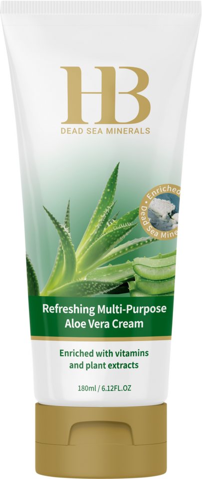 H.B. Dead Sea Minerals Körpercreme Health&Beauty Aloe Vera Pflegecreme mit Mineralien – 180ml von H.B. Dead Sea Minerals
