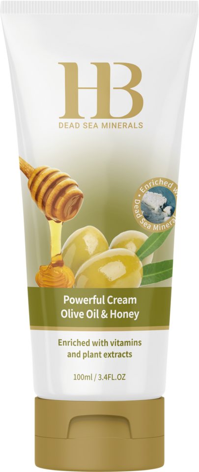 H.B. Dead Sea Minerals Körpercreme Health&Beauty Olivenöl & Honig Creme feuchtigkeitsspendend 100ml von H.B. Dead Sea Minerals