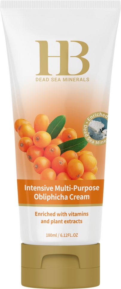 H.B. Dead Sea Minerals Körpercreme Health&Beauty Sanddorn Obliphicha Multi-ZweckCreme 180ml von H.B. Dead Sea Minerals