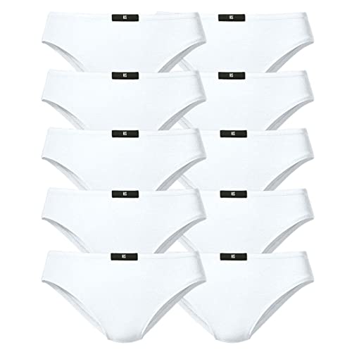 HIS Damen Slips H.I.S | auch große Größen | 10 Stück (10 x weiß, 54) von H.I.S LM