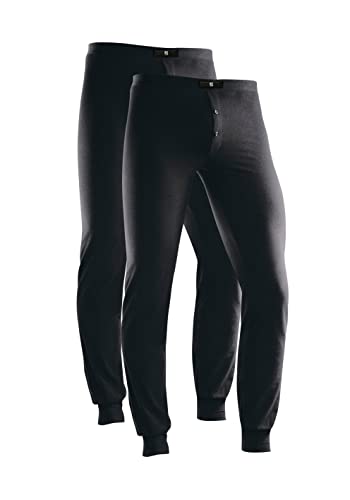 H.I.S 2er Pack Lange Unterhosen, Herren, Doppelpack, Bündchen am Bein, warm, HIS (XXL (8), 2 x schwarz) von H.I.S