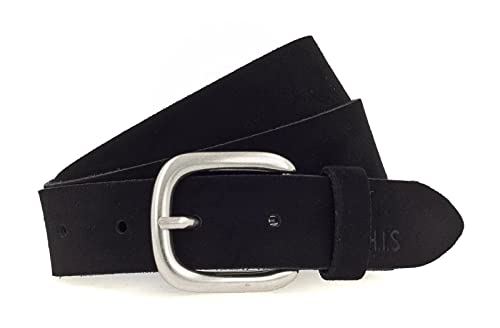 H.I.S 30mm Leather Belt W85 Black von H.I.S