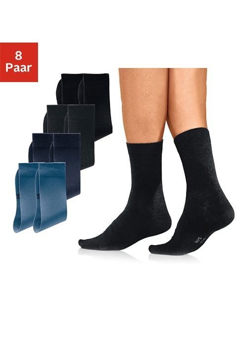 H.I.S Basicsocken (8-Paar) mit hohem Baumwollanteil von H.I.S