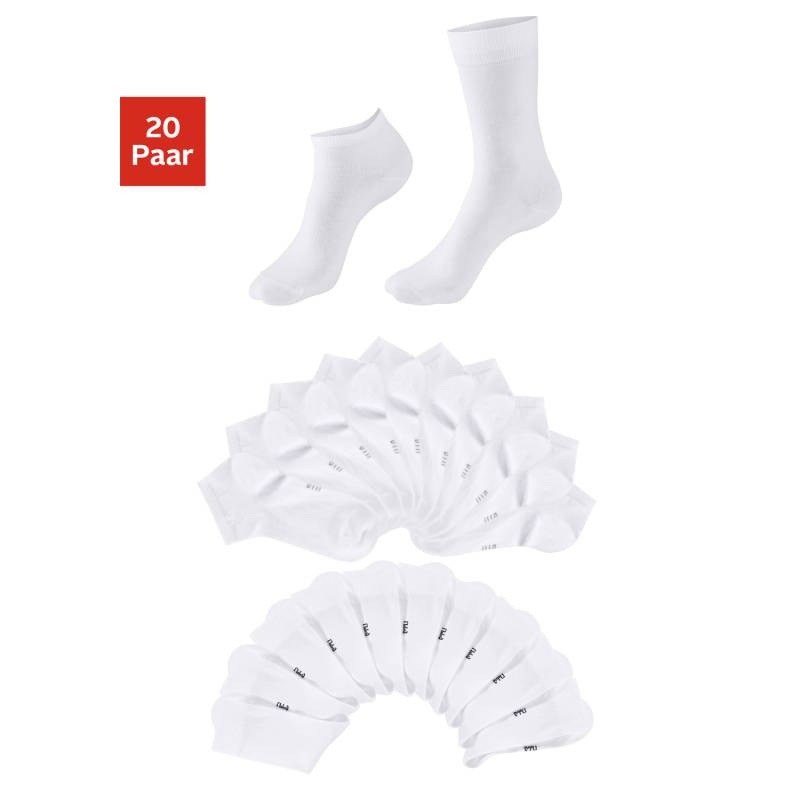 H.I.S Basicsocken Damen 20x weiß Gr.43-46 von H.I.S