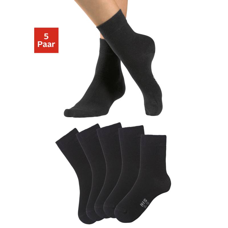 H.I.S Basicsocken Damen 5x schwarz Gr.35-38 von H.I.S