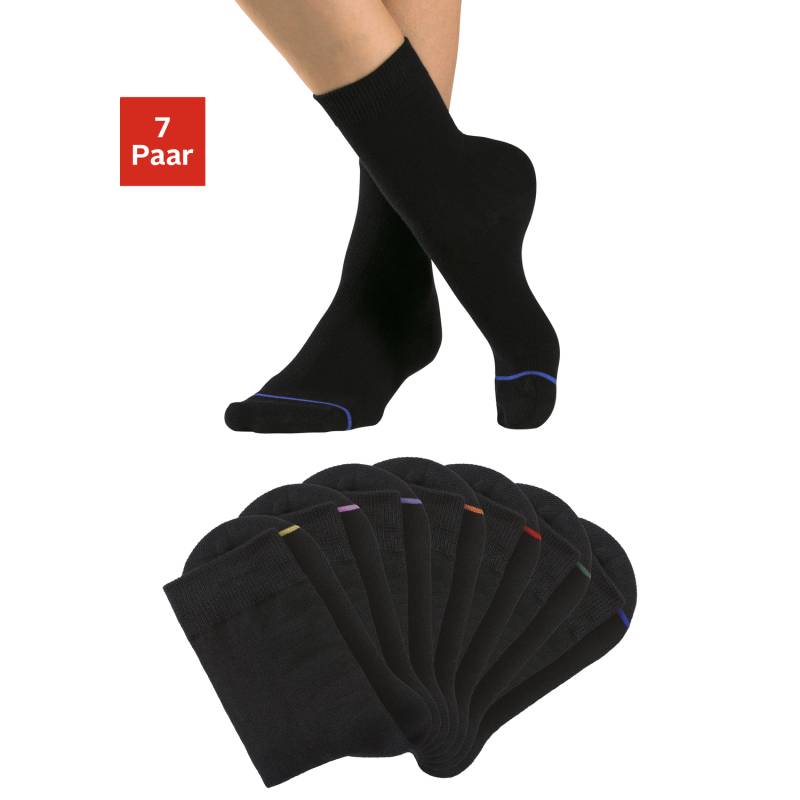 H.I.S Basicsocken Damen 7x schwarz Gr.39-42 von H.I.S