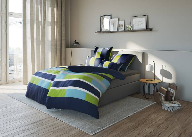 H.I.S Bettwäsche "Etienne in Gr. 135x200 oder 155x220 cm" 2 Stk. tlg. Bettwäsche aus Baumwolle, zeitlose Bettwäsche mit Streifen-Design von H.I.S