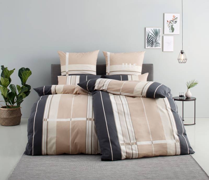 H.I.S Bettwäsche "Golfi in Gr. 135x200 oder 155x220 cm" 2 Stk. tlg. Bettwäsche aus Baumwolle, sportliche Bettwäsche mit Streifen von H.I.S