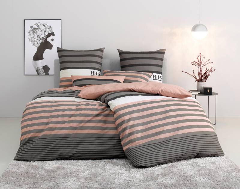 H.I.S Bettwäsche "Majoran" 2 Stk. tlg. gestreifte Bettwäsche in verschiedenen Qualitäten von H.I.S