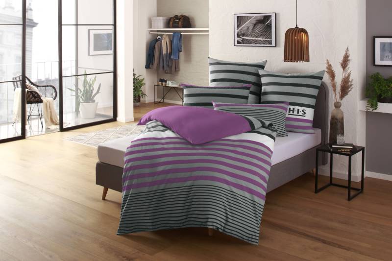 H.I.S Bettwäsche "Majoran" 2 tlg. gestreifte Bettwäsche in verschiedenen Qualitäten von H.I.S