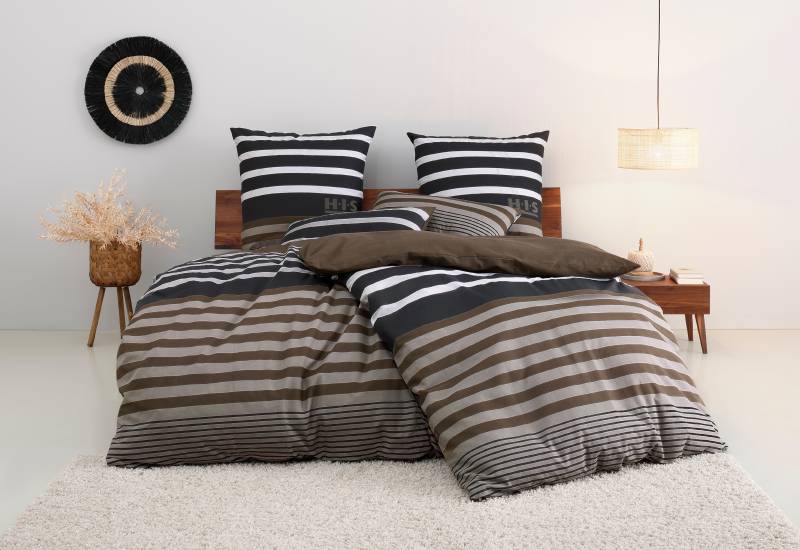 H.I.S Bettwäsche "Majoran" 2 tlg. gestreifte Bettwäsche in verschiedenen Qualitäten von H.I.S