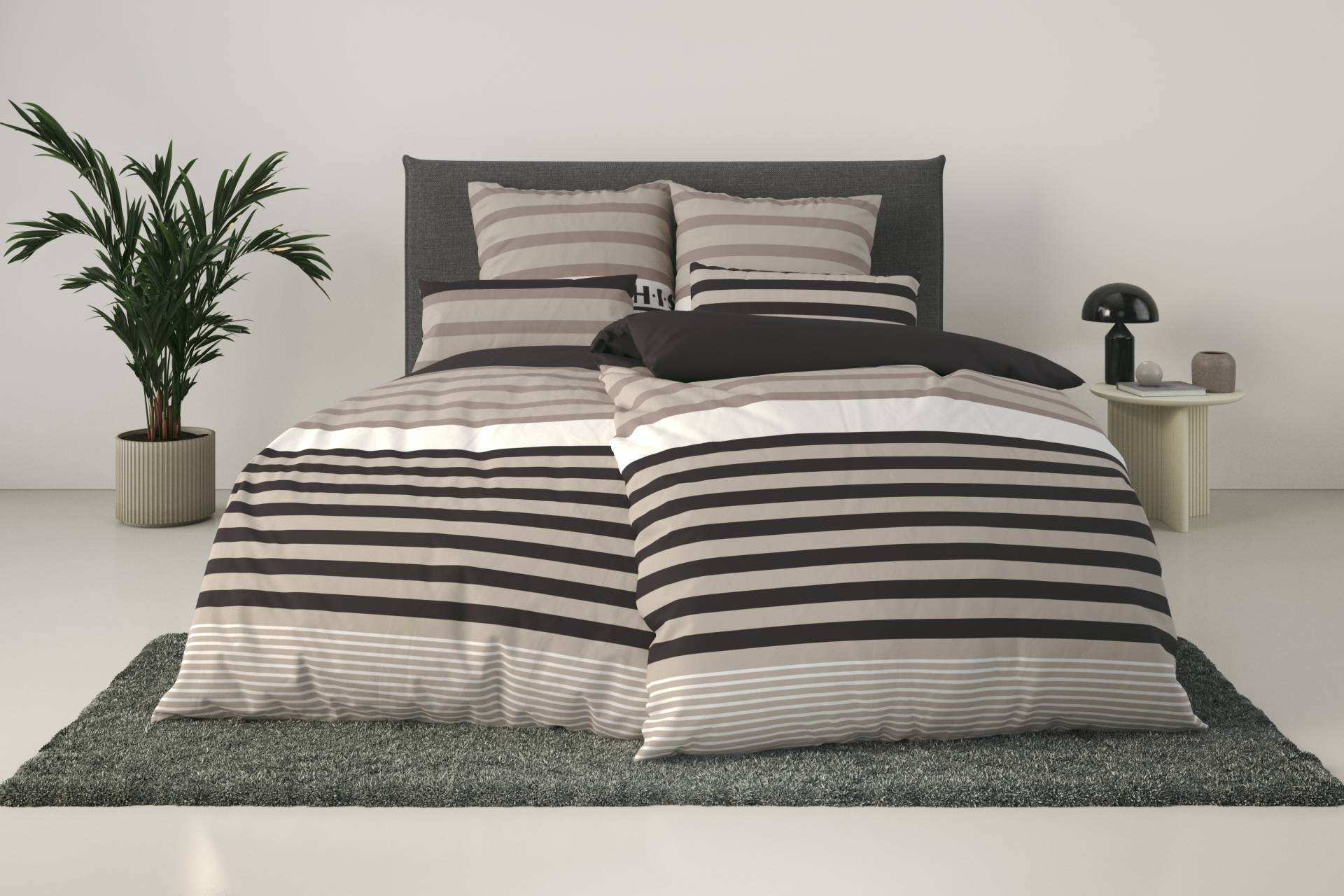 H.I.S Bettwäsche "Majoran" 3 Stk. tlg. gestreifte Bettwäsche in verschiedenen Qualitäten von H.I.S