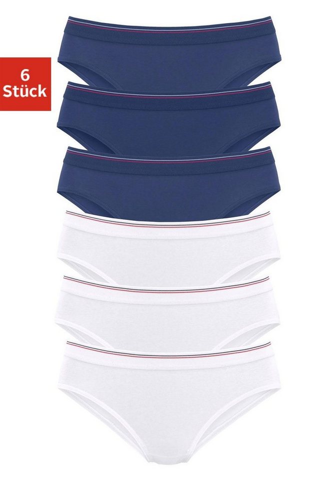 H.I.S Bikinislip (6er-Pack) aus elastischer Baumwoll-Qualität von H.I.S