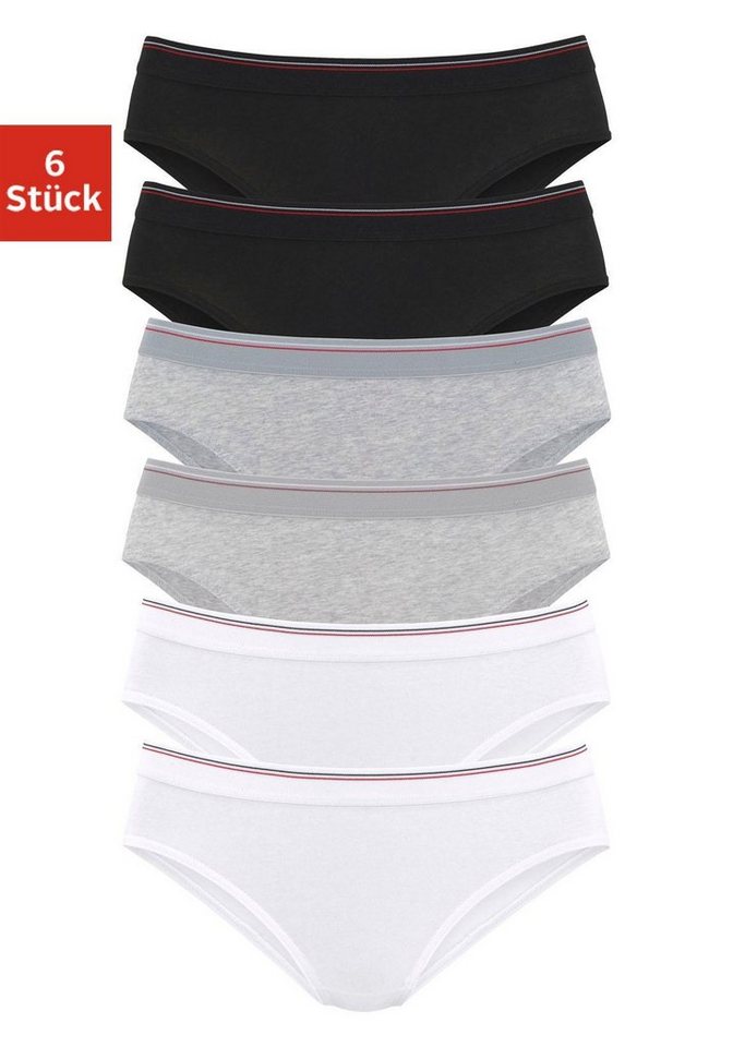 H.I.S Bikinislip (6er-Pack) aus elastischer Baumwoll-Qualität von H.I.S