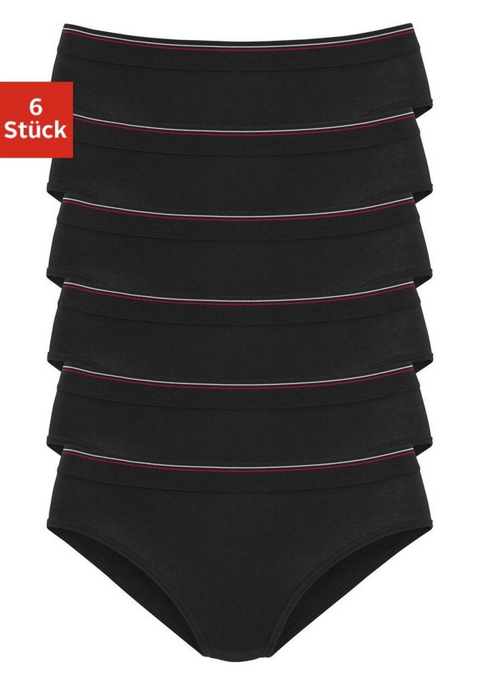 H.I.S Bikinislip (6er-Pack) aus elastischer Baumwoll-Qualität von H.I.S