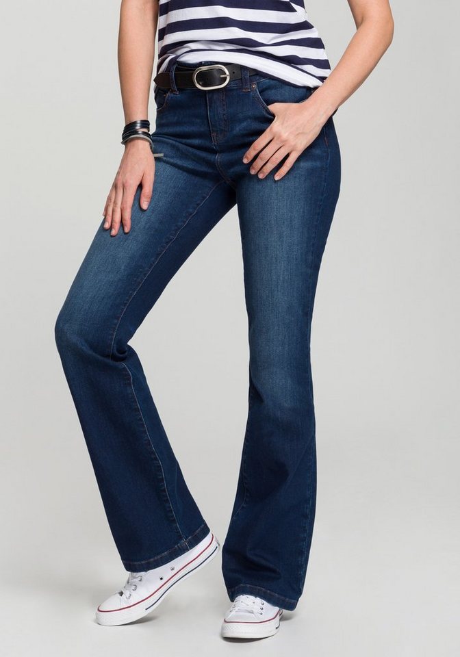 H.I.S Bootcut-Jeans High-Waist wassersparende Produktion durch OZON WASH von H.I.S