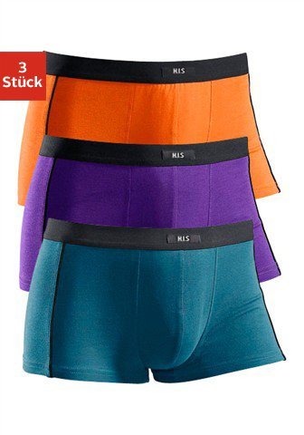 H.I.S Boxer Boxershorts für Herren (Packung, 3-St) mit schmalen Piping an den Seiten von H.I.S