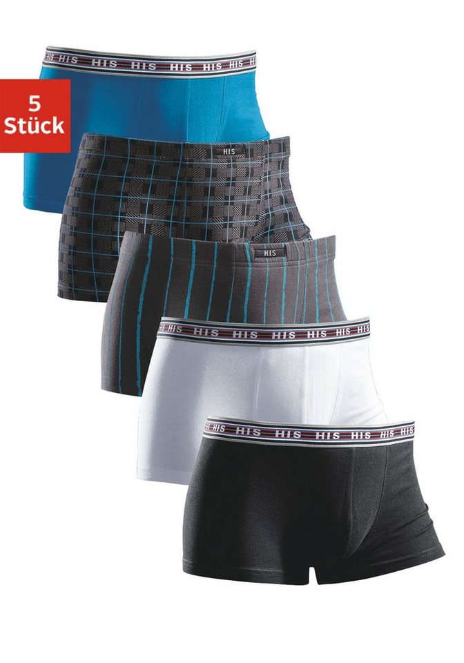 H.I.S Boxer Boxershorts für Herren (Packung, 5-St) aus Baumwoll-Stretch von H.I.S